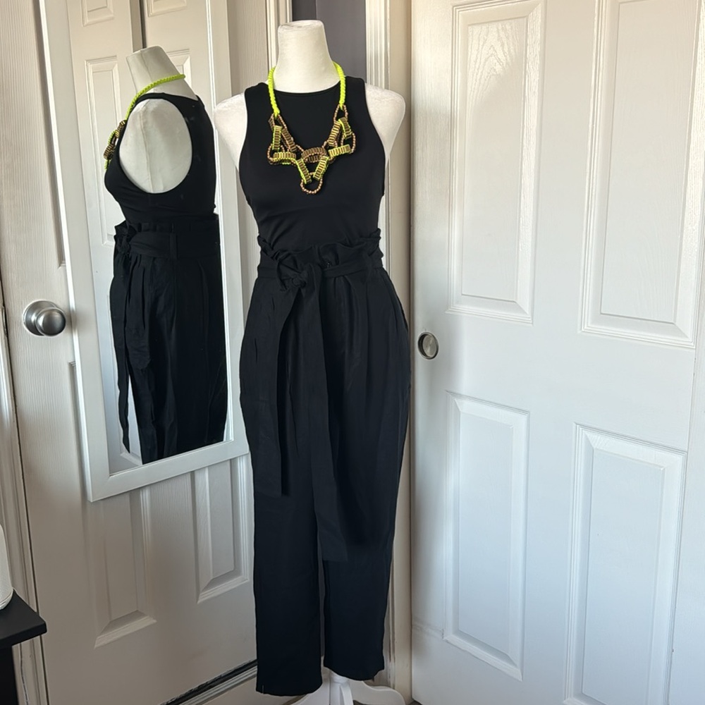 ON 34th black paper-bag  pants - Picture 3 of 9